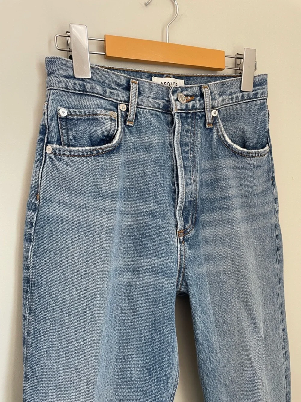 AGOLDE 90s PINCH WAIST HIGH RISE STRAIGHT IN NAVIGATE Size 24 - Picture 4 of 12